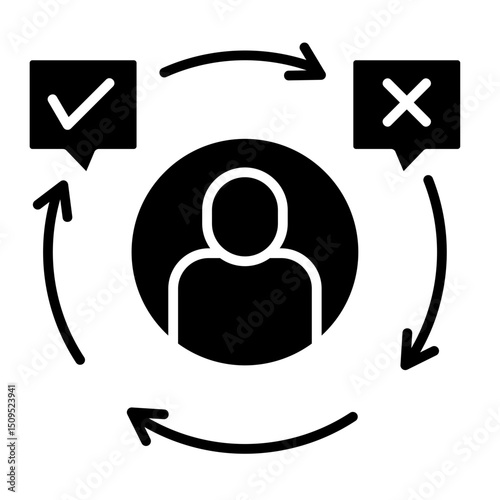 Feedback Loop  Icon Element For Design	