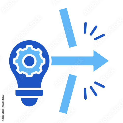 Breakthrough  Icon Element For Design	