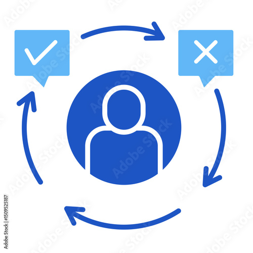 Feedback Loop  Icon Element For Design	