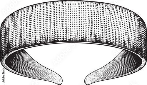 textured silver bangle rests on a white surface.