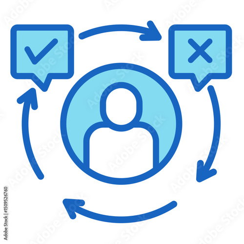 Feedback Loop  Icon Element For Design	