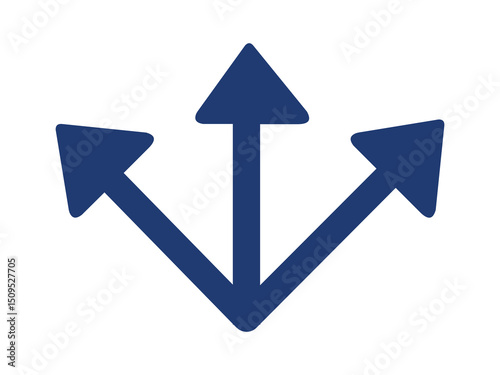 Three Way arrow symbol icon