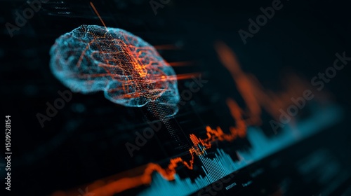 Analyzing brain activity patterns digital environment infographic data visualization insightful perspective