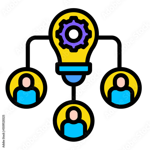 Crowdsourcing  Icon Element For Design	