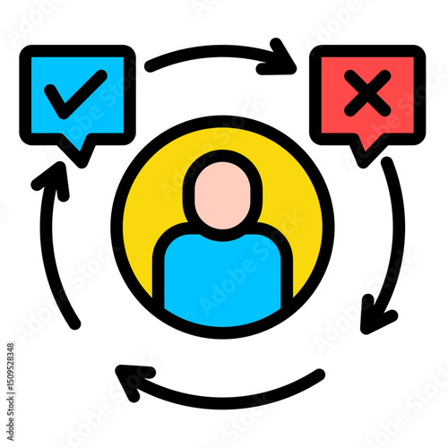 Feedback Loop  Icon Element For Design	