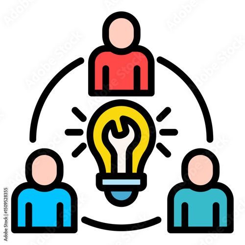 Collaboration Tools  Icon Element For Design	