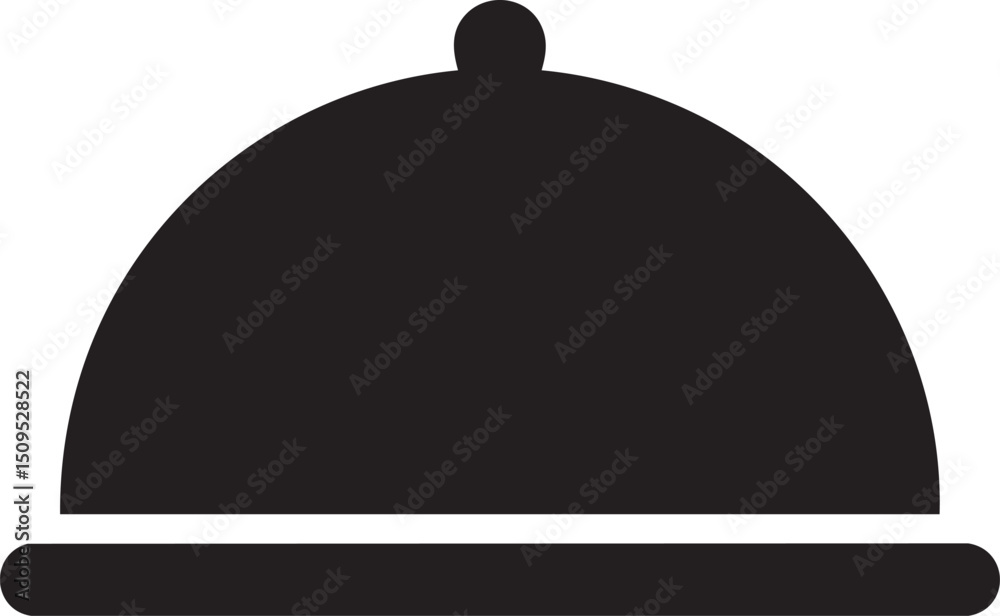 Obraz premium simple stylized serving tray with a rounded lid rests on a flat surface.