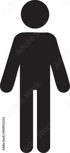 solitary figure stands upright against a stark background.