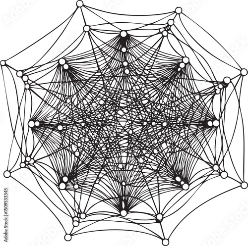 complex interconnected geometric of overlapping lines and circles.