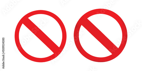 Red prohibition symbol icon