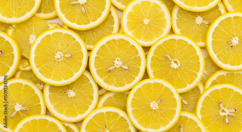 Detailed lemon slice texture for background