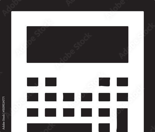 white calculator displays a numerical readout on its screen.