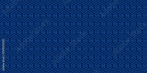 Seamless blue chevron pattern background