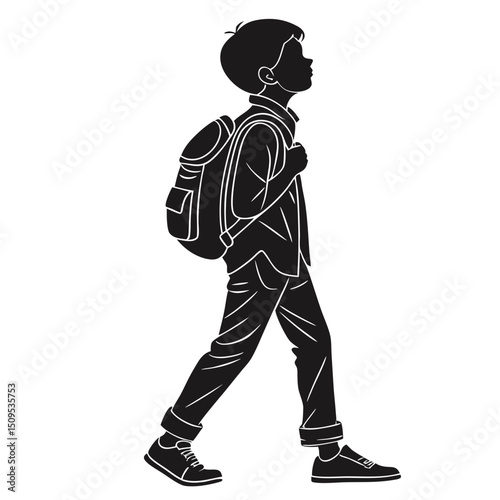A Schoolboy in Silhouette