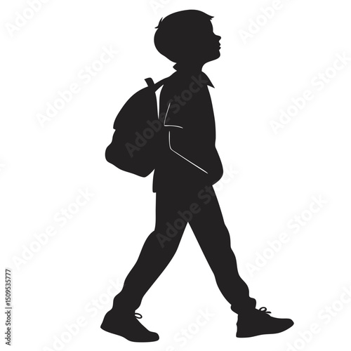A Schoolboy in Silhouette