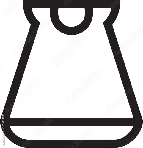 simple stylized outline of a conical garment.