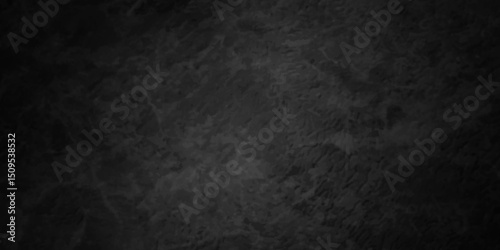 Dark rough aged black stone wall grunge backdrop texture background. monochrome slate grunge concrete wall black backdrop vintage marbled textured border background.	
