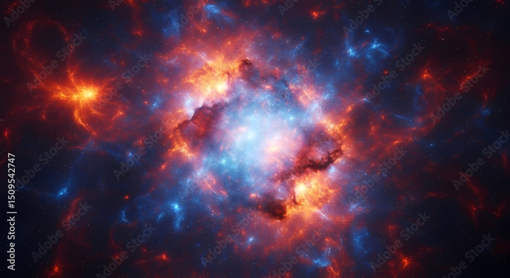 Fototapeta premium Cosmic Genesis: A Nebula of Innovation and Infinite Potential