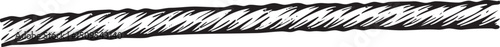 thick coiled rope extends horizontally across a dark background.