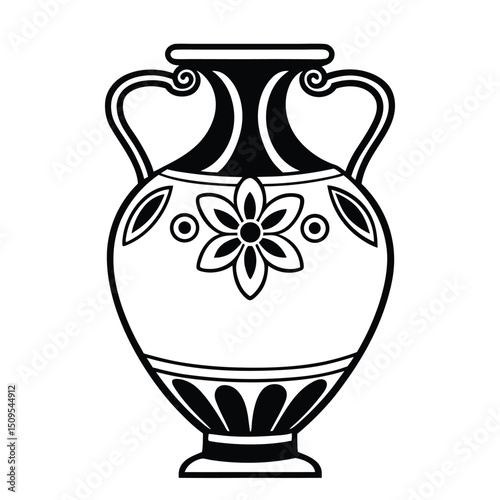 Elegant vase design black and white vase art decorative vase antique vase vintage vase flower vase design	vector,