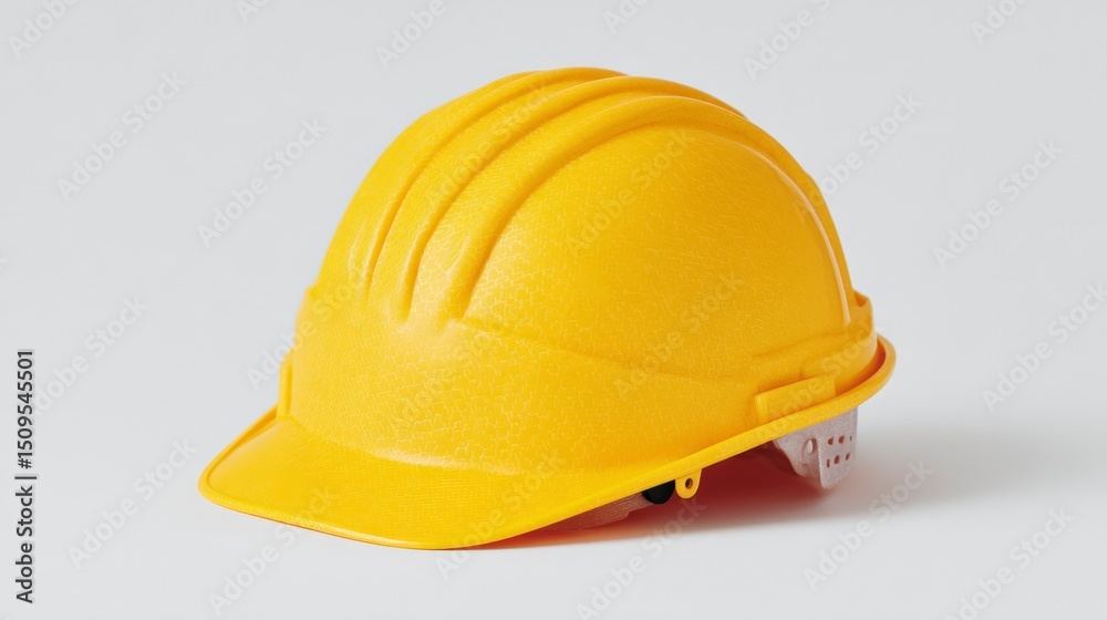 Fototapeta premium Yellow Hard Hat Safety Helmet Construction Industry Workplace Protection