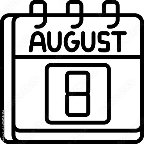 August 8 Icon