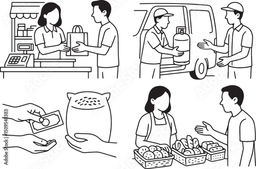 Basic Foods and commodities Store trasaction