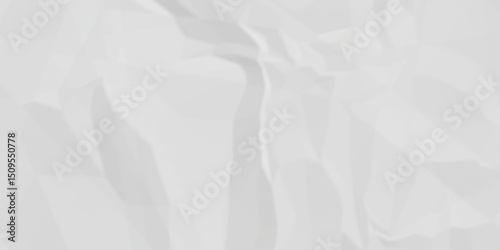 White crumpled paper texture. White wrinkled paper texture. White paper texture. White crumpled and top view textures can be used for background of text or any contents.	
