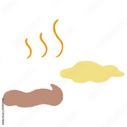 においのするうんことおしっこのイメージイラスト