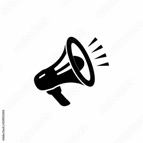 Advertising Megaphone Icon Vector Silhouette Design