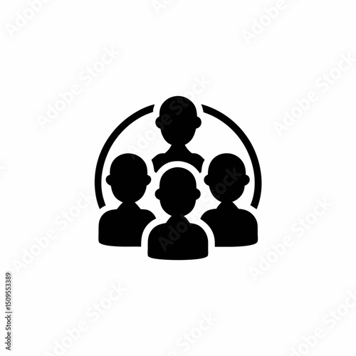 Workplace Diversity Icon Vector Silhouette Design
