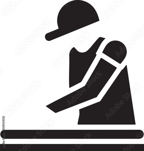 person adjusts a safety harness on a seat.
