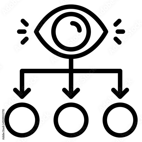 Overseeing icon in vector illustration