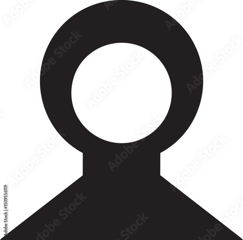simple outlined silhouette of a person viewed from the torso up.