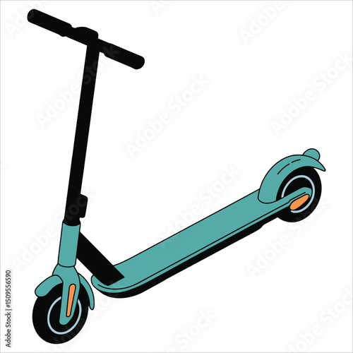 Electric scooter vector icon.Web design graphic isolated on white background, ideal for urban transport and mobility concepts.