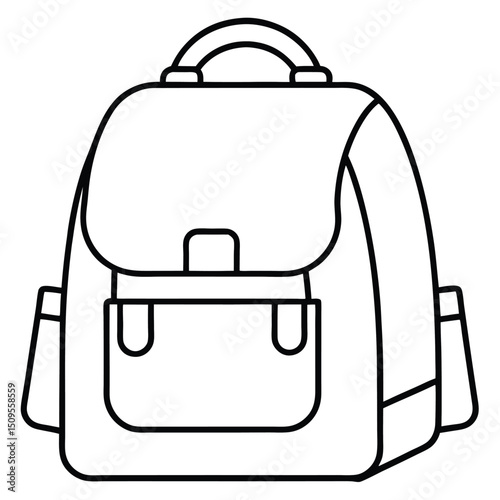 School Bag Icon Design Template with Various Color Options and Simple Style Perfect for Education Learning or Backpack Related Projects and Designs