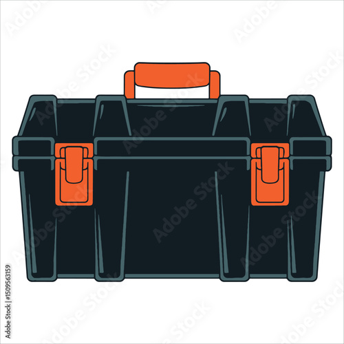 Tool box vector icon for web design, isolated on white background. Great for DIY, construction, and repair service visual themes.