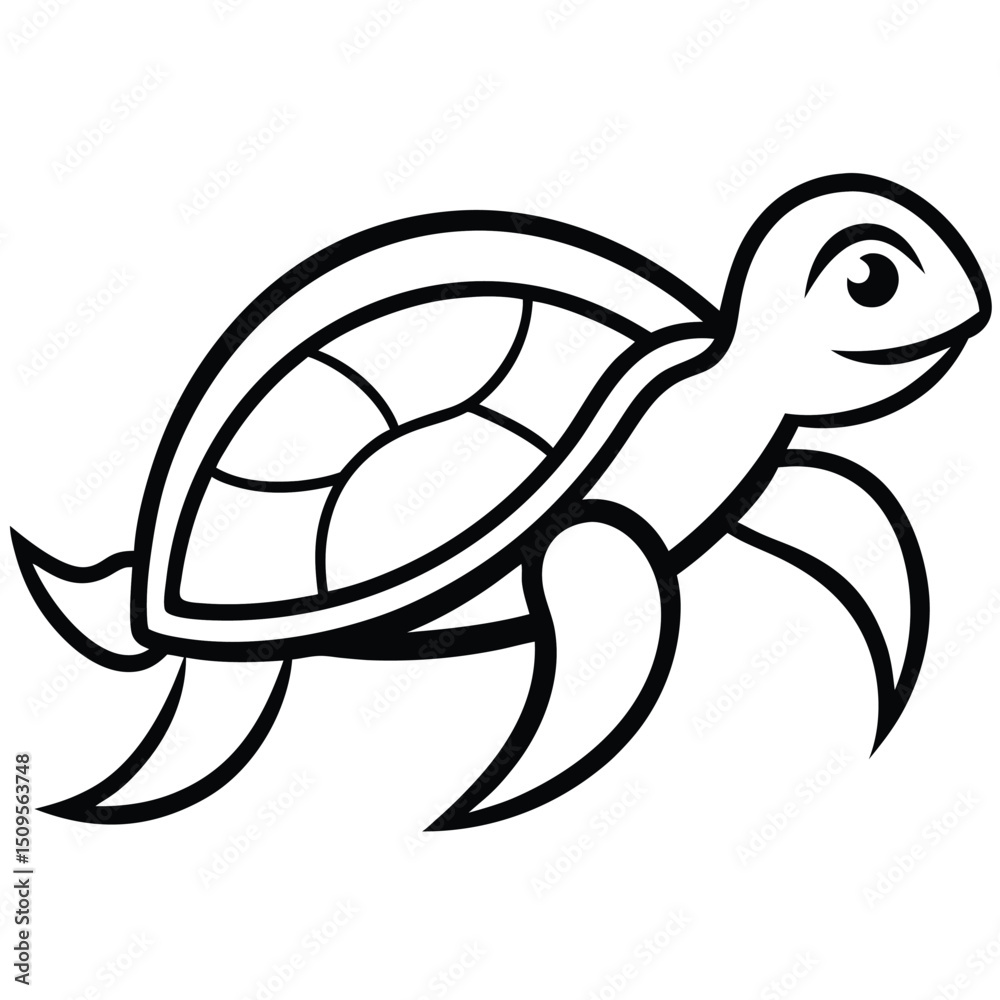 Fototapeta premium Simple and Elegant Turtle Logo Design Featuring a Clean Modern Aesthetic Suitable for Branding Conservation or Environmental Initiatives with a Minimalist Style
