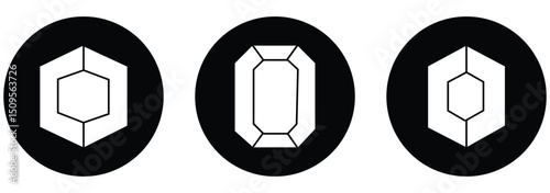 diamond gems sign and symbol. Set of different brilliant icon. Diamond icon set Isolated on white background. 