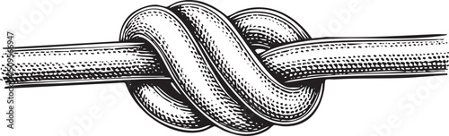 complex interwoven rope knot forms a symmetrical .