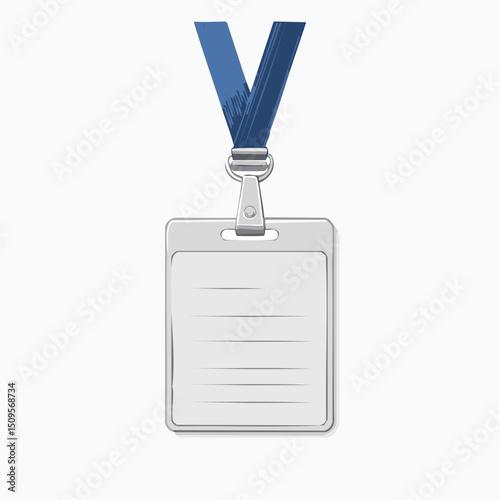 A name badge on a lanyard

