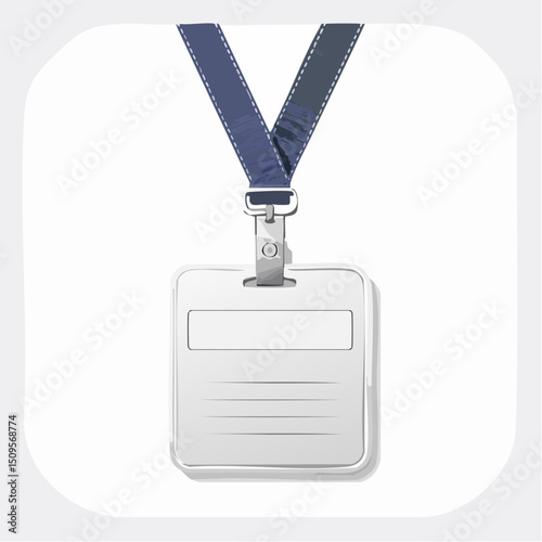 A name badge on a lanyard
