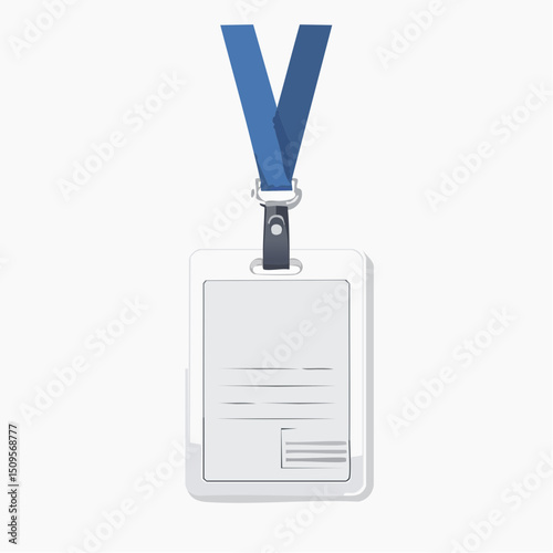 A name badge on a lanyard
