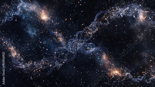 Cosmic Nebula with Twisting Gas and Dust Structures