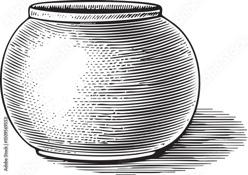 simple ceramic jar rests on a light surface.