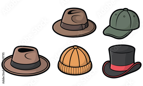 collection of hats