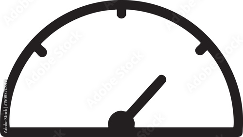 black gauge displays a pointing towards the upper limit of its scale.