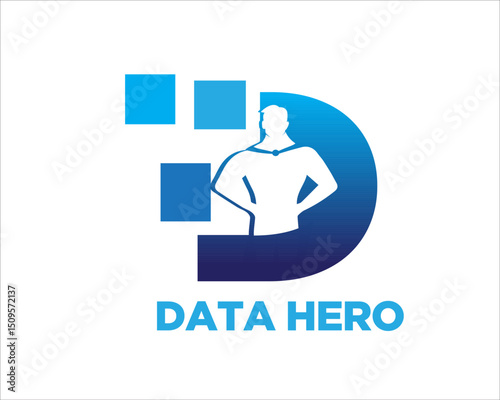 d data hero logo designs for data protection