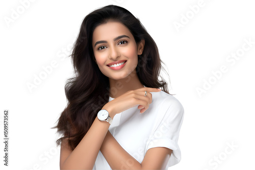 The Serene Beauty Of Fresh Skin Illuminating A Woman Confident And Graceful Presence
