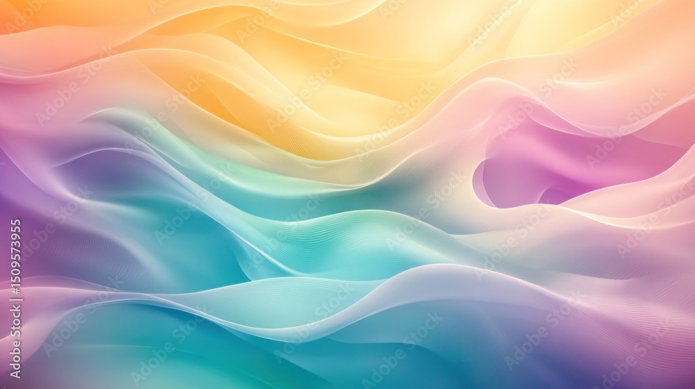 Pastel Dream: Abstract Waves of Color Pastel Dream: Abstract Waves of Color